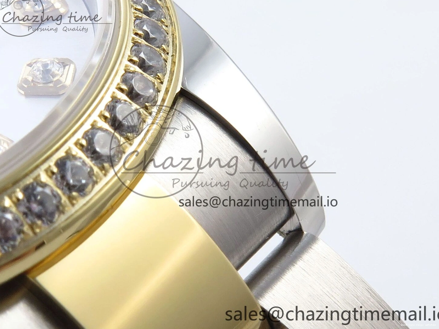 Rolex copies cheap SS 402 ETA YG Bracelet Steel 904L 1:1 ARF Silver OdorResistant 278383RBR Best DateJust Bezel Dial Diamonds 31 on Oyster Edition Diamonds 1103